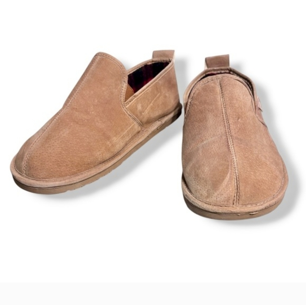 STAHEEKUM Tan Suede Flannel Lined Slipper Size 13